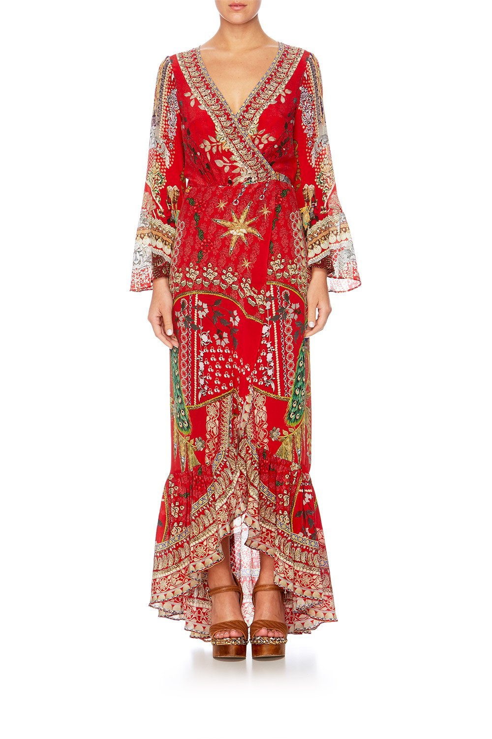 JUST KIDS LONG SLEEVE WRAP DRESS