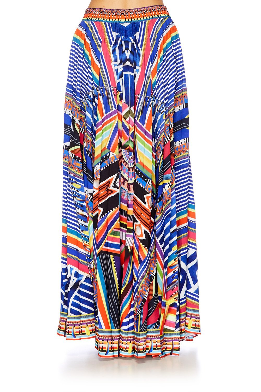 TSACHILA BLESSING PLEATED FULL HEM SKIRT