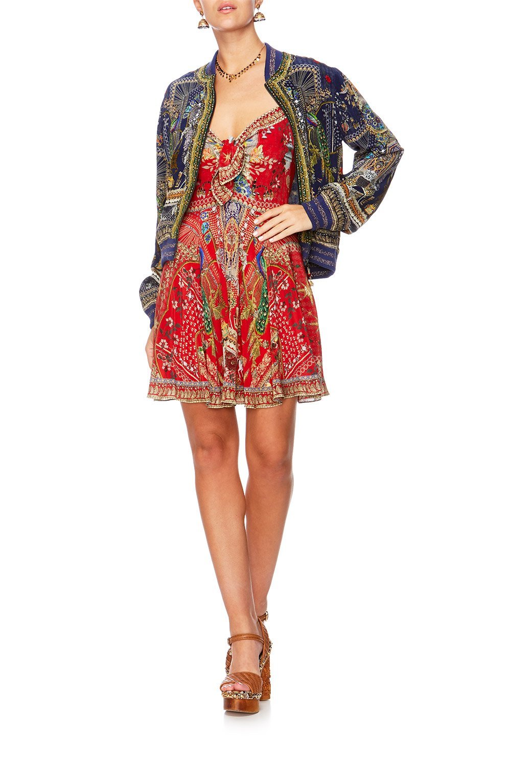 JUST KIDS SHORT DRESS W TIE FRONT