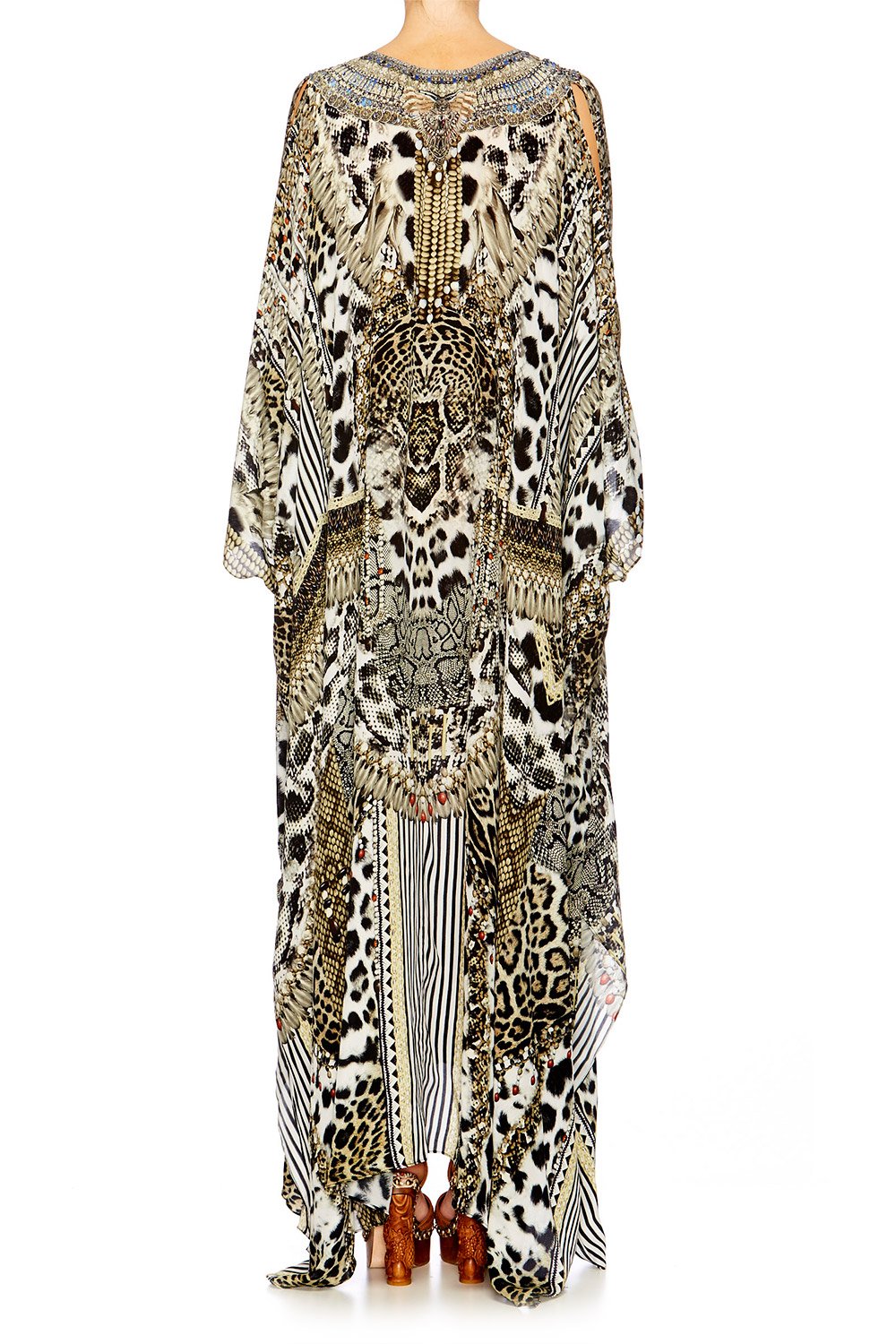 ANIMAL INSTINCT SLIT FRONT & SLEEVE KAFTAN