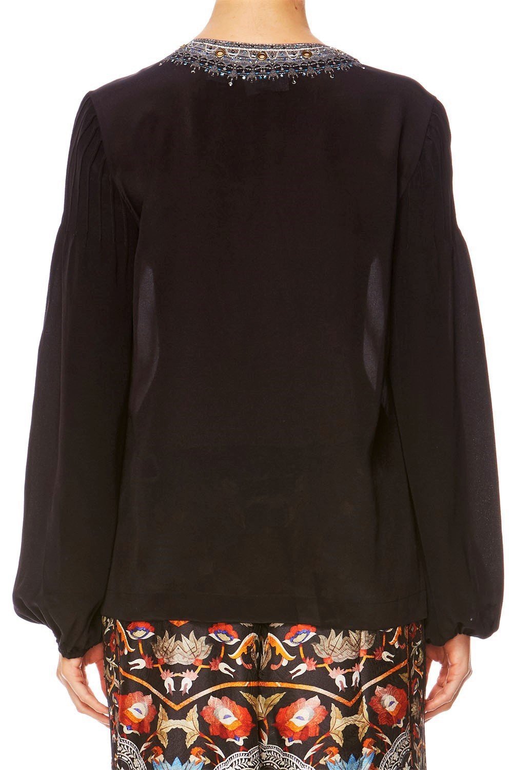 CAMILLA CHAMBER OF REFLECTIONS PEASANT BLOUSE W FRONT LACING