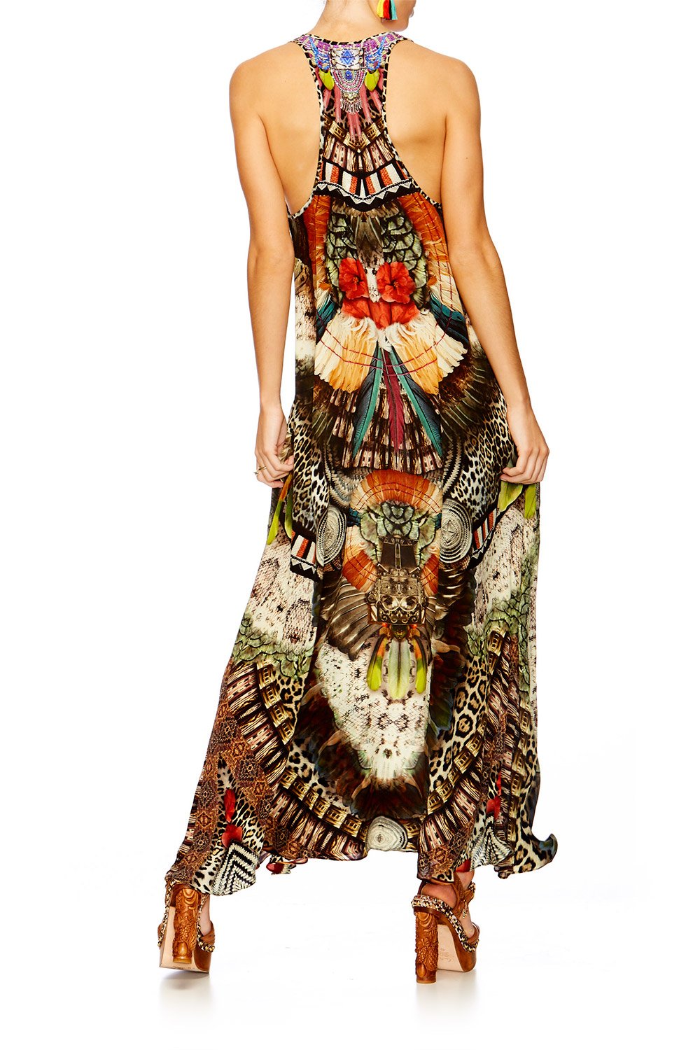 LIGHT MY FIRE V NECK RACER BACK DRESS