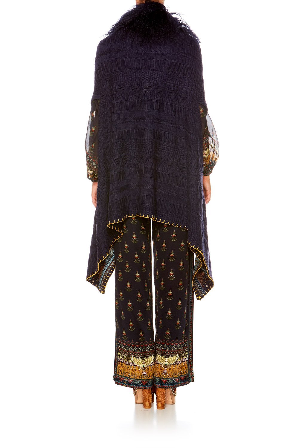 BLISS OF BOHEMIA SHEARLING CAPE