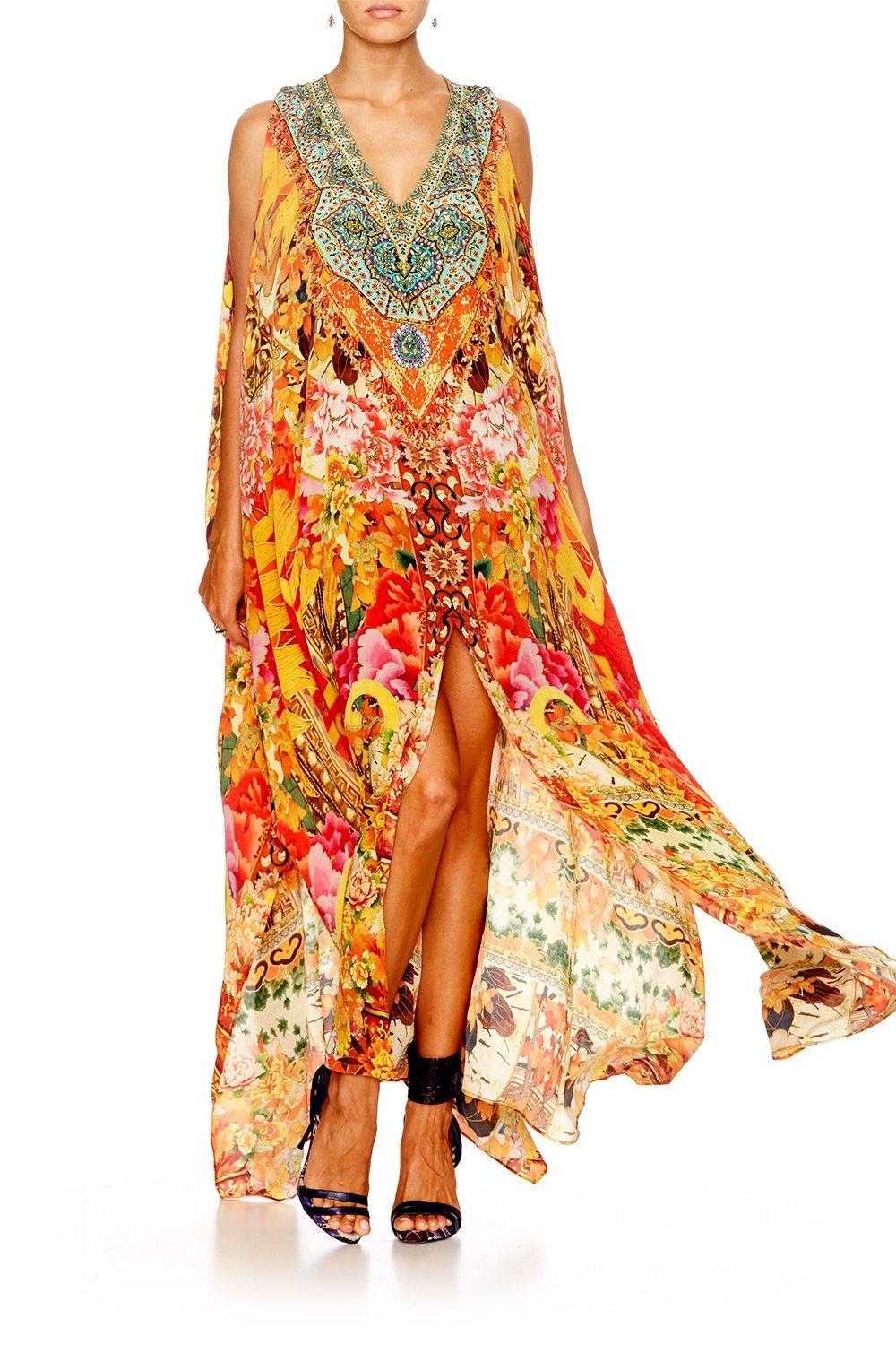 GRANDMA'S MANTELPIECE SPLIT FRONT & SLEEVE KAFTAN