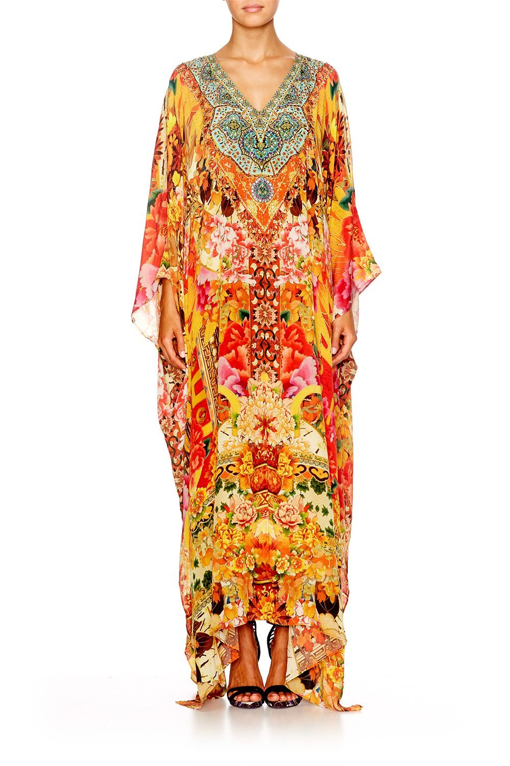 GRANDMA'S MANTELPIECE SPLIT FRONT & SLEEVE KAFTANGRANDMA'S MANTELPIECE SPLIT FRONT & SLEEVE KAFTAN