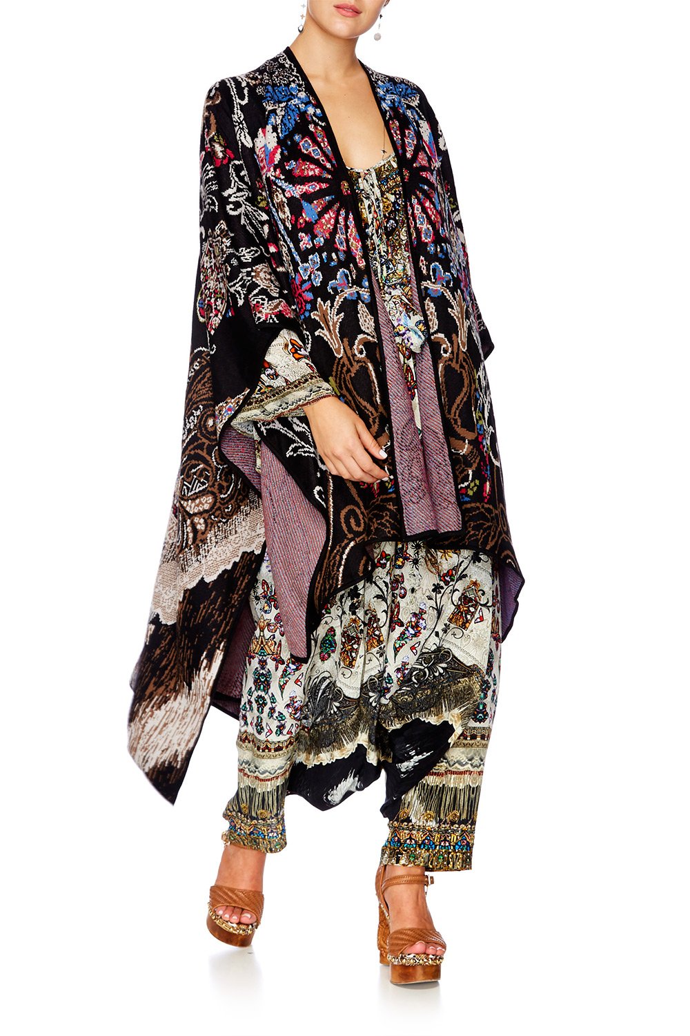DANCING IN THE DARK OVERSIZED THROWOVER PONCHO