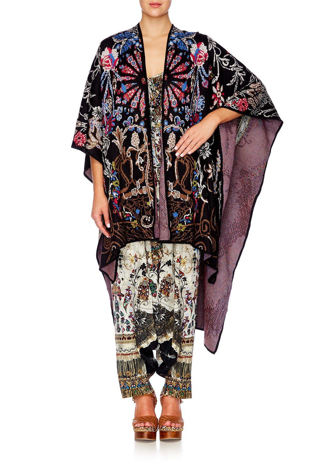 DANCING IN THE DARK OVERSIZED THROWOVER PONCHO