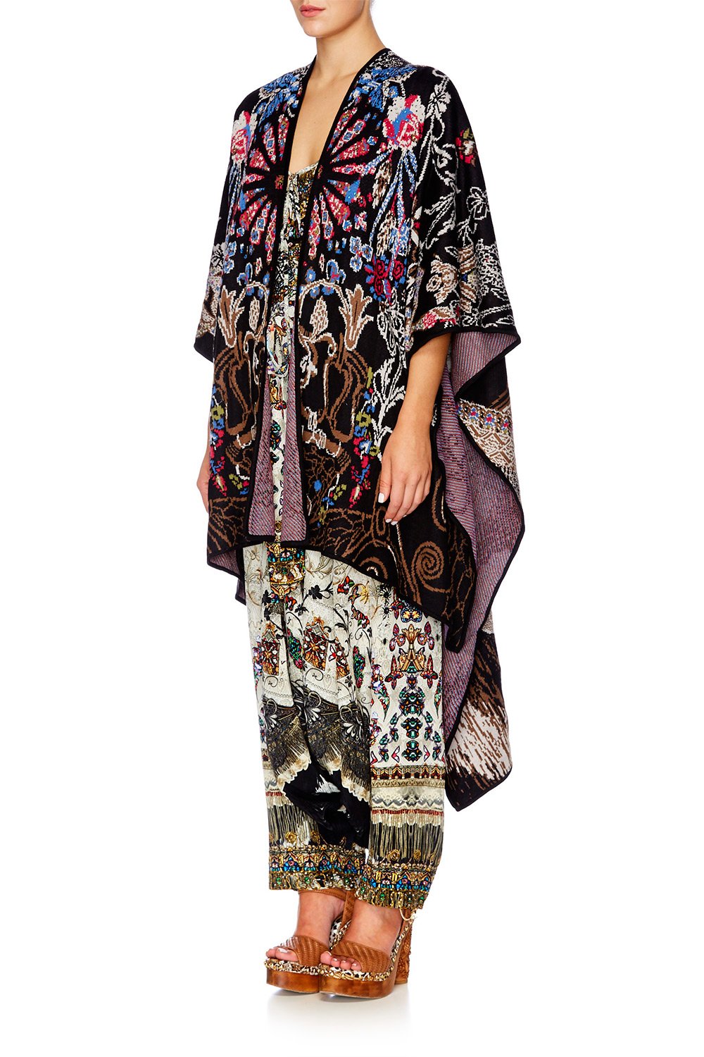 DANCING IN THE DARK OVERSIZED THROWOVER PONCHO