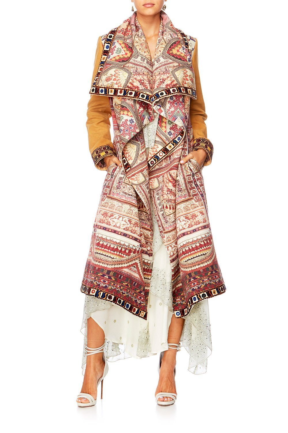 INDIANA FRANKS WATERFALL COLLAR COAT