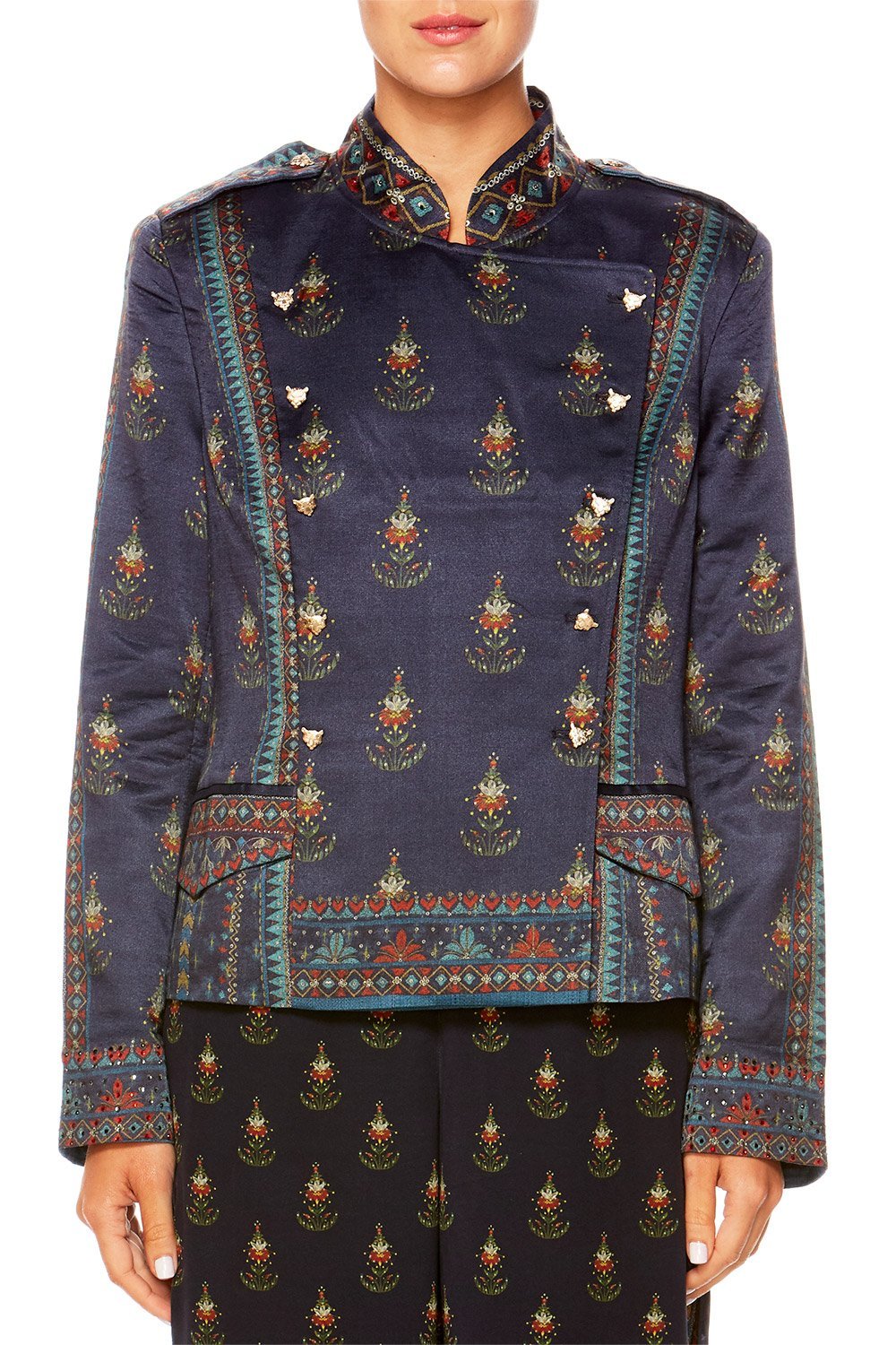 BLISS OF BOHEMIA DOUBLE BREASTED TAILORED JACKET