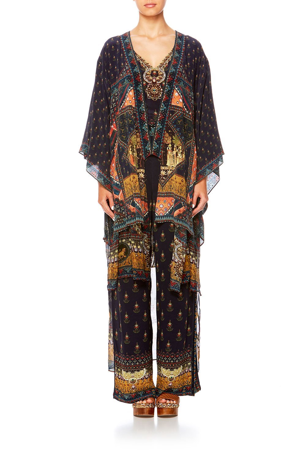 CAMILLA BLISS OF BOHEMIA KIMONO W LONG UNDERLAY