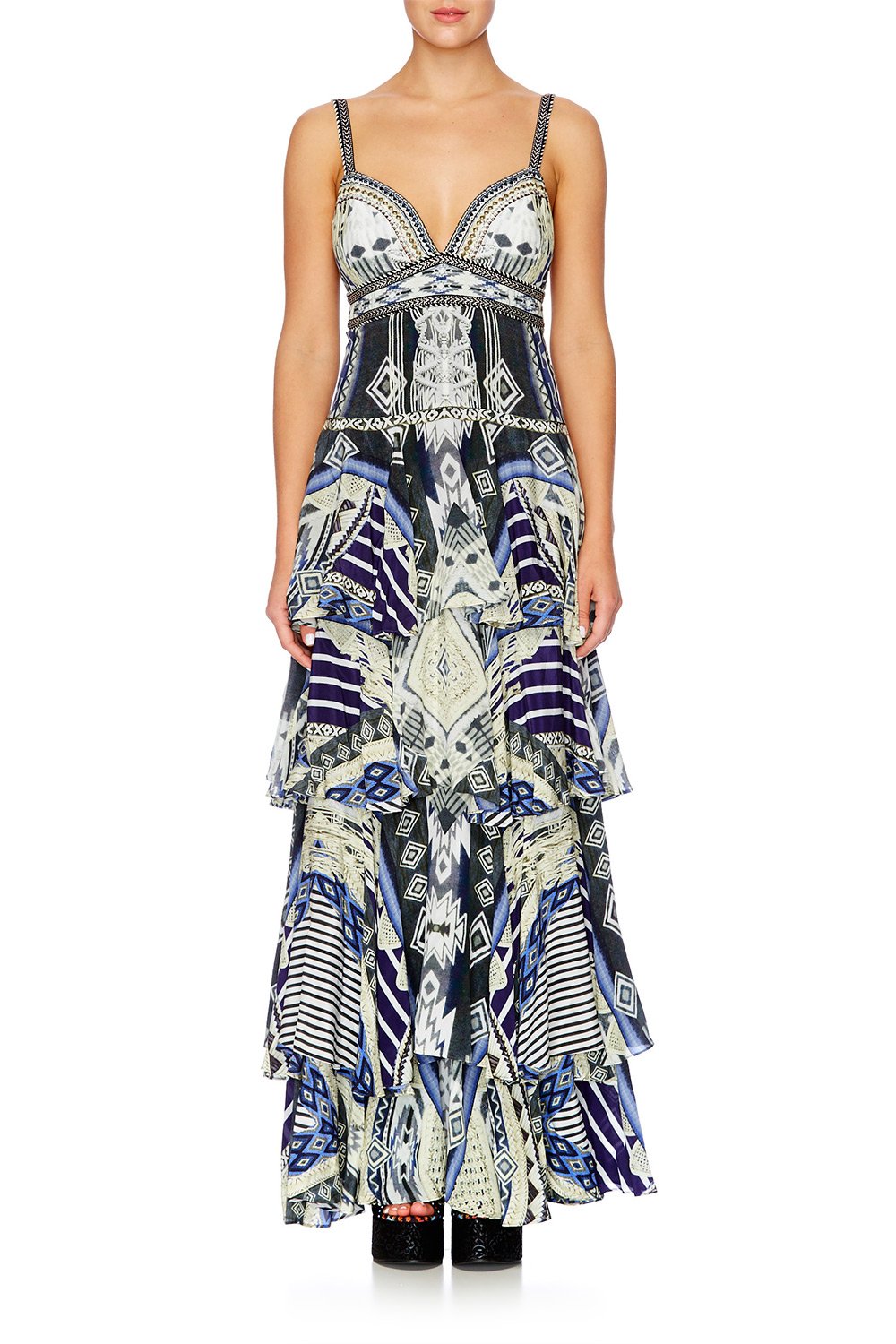 TIE THE KNOT GATHERED TIERED DRESS