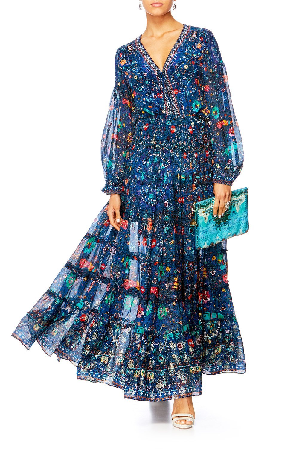 KINDNESS KALEIDOSCOPE SHEER TIERED CIRCLE SKIRT