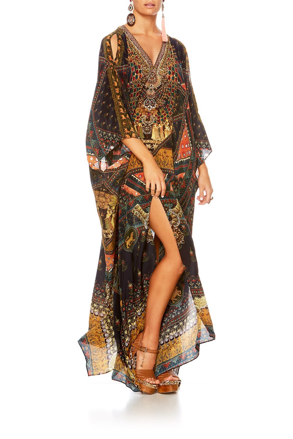 BLISS OF BOHEMIA SPLIT FRONT & SLEEVE KAFTAN