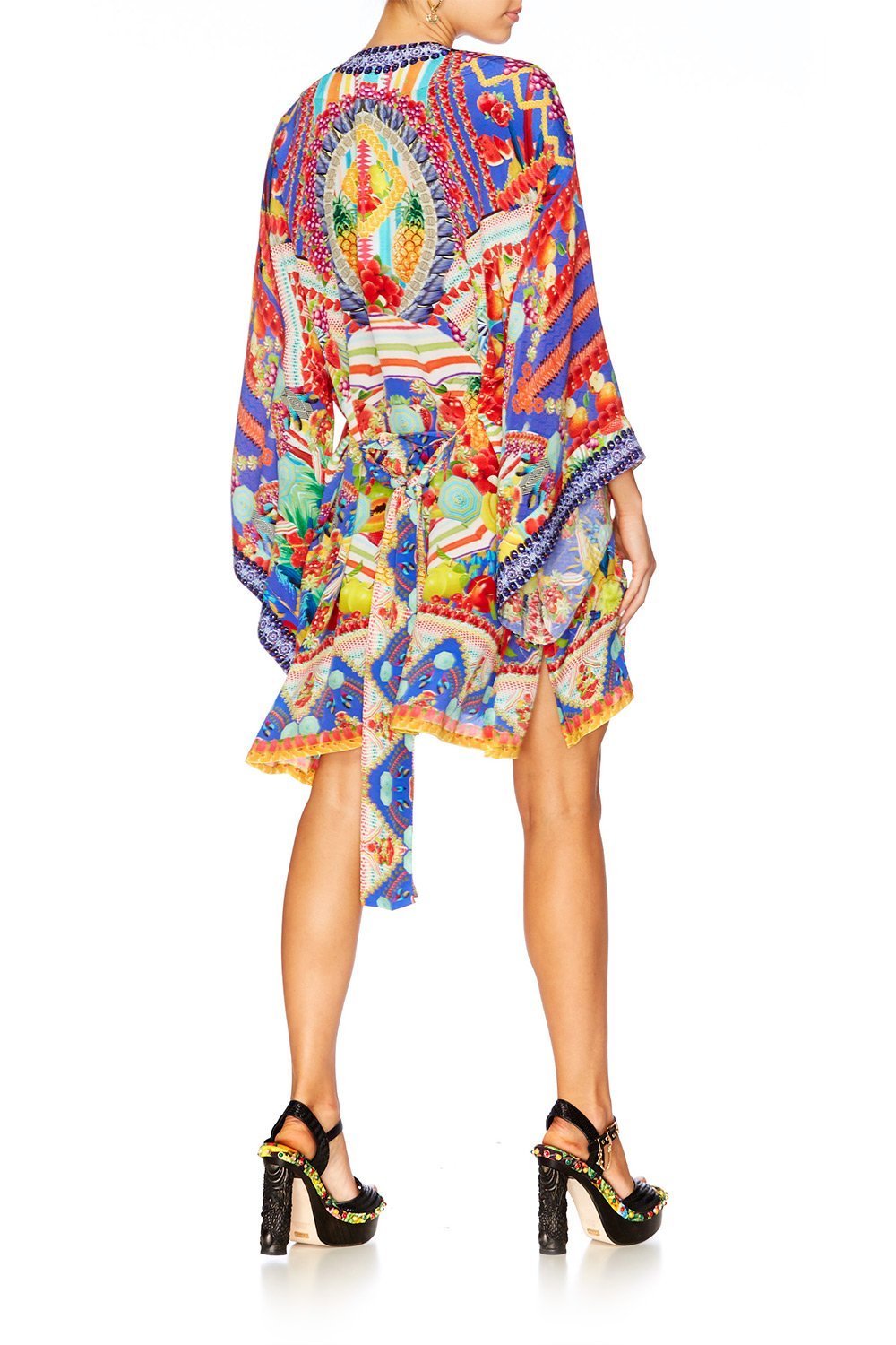 RIO RIOT KIMONO WITH TIE BELT