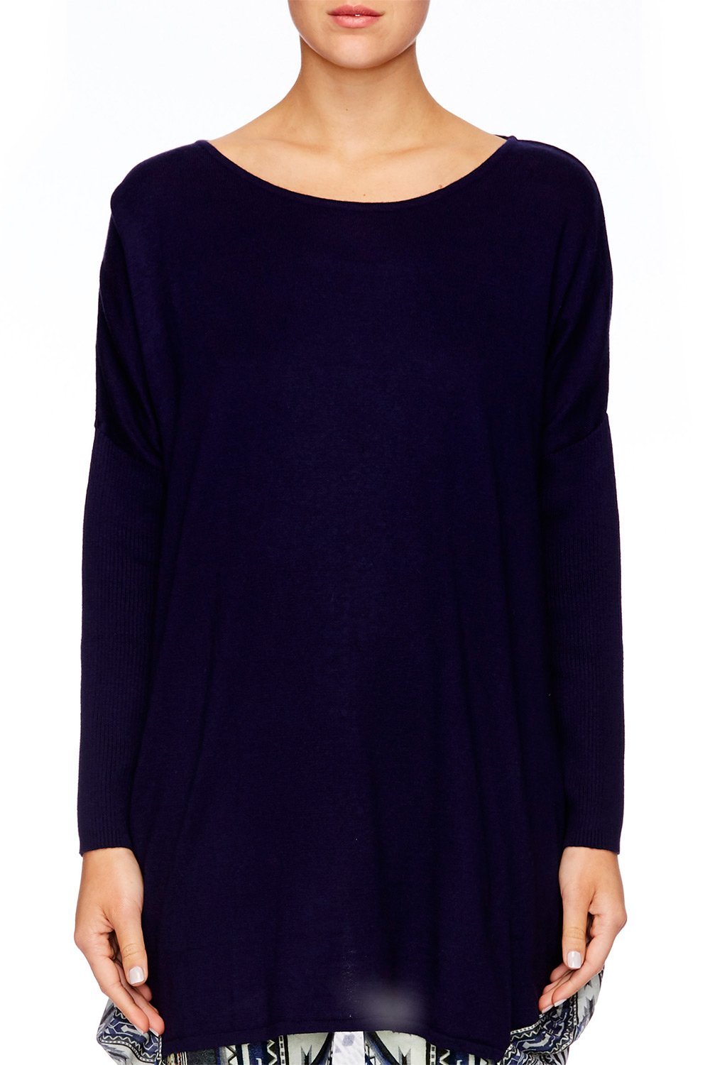 TIE THE KNOT LONG SLEEVE JUMPER W PRINT BACK