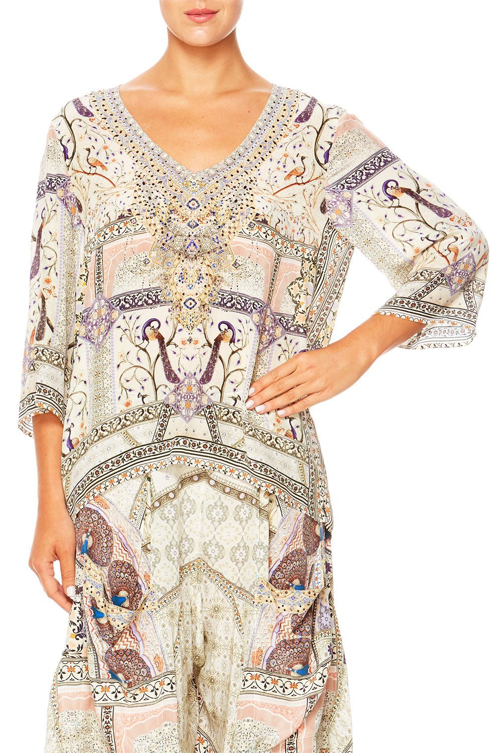 MAMA BAKSHI V-NECK OVERSIZED BLOUSE