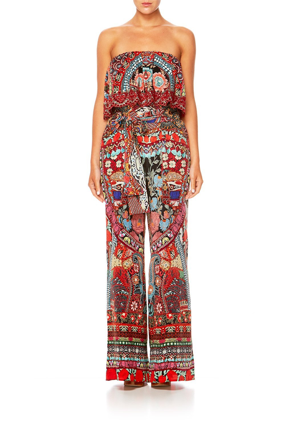 QUEEN ALIKA STRAPLESS JUMPSUIT W FRILL