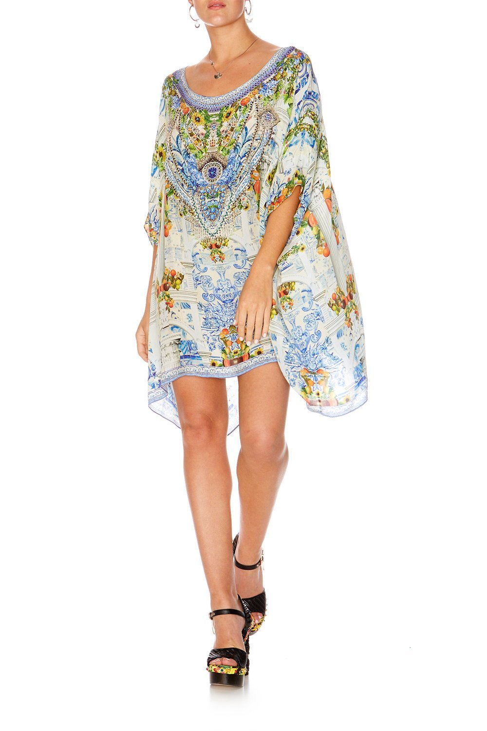 COME AS YOU ARE SHORT ROUND NECK KAFTAN