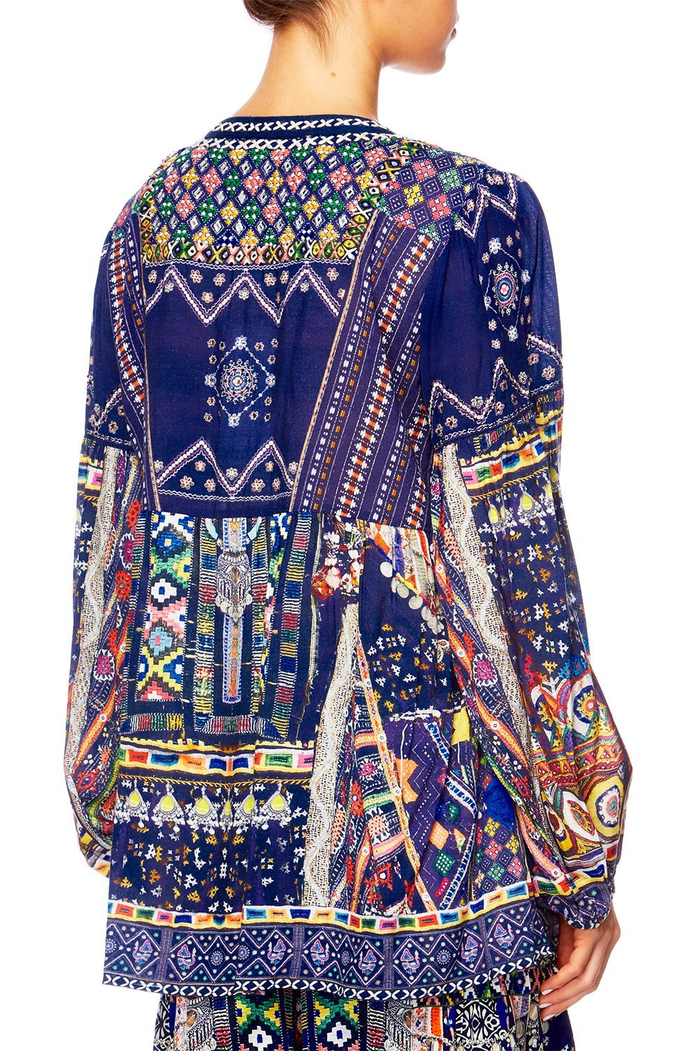 WHERE YOULL FIND ME LONGLINE PEASANT TOP