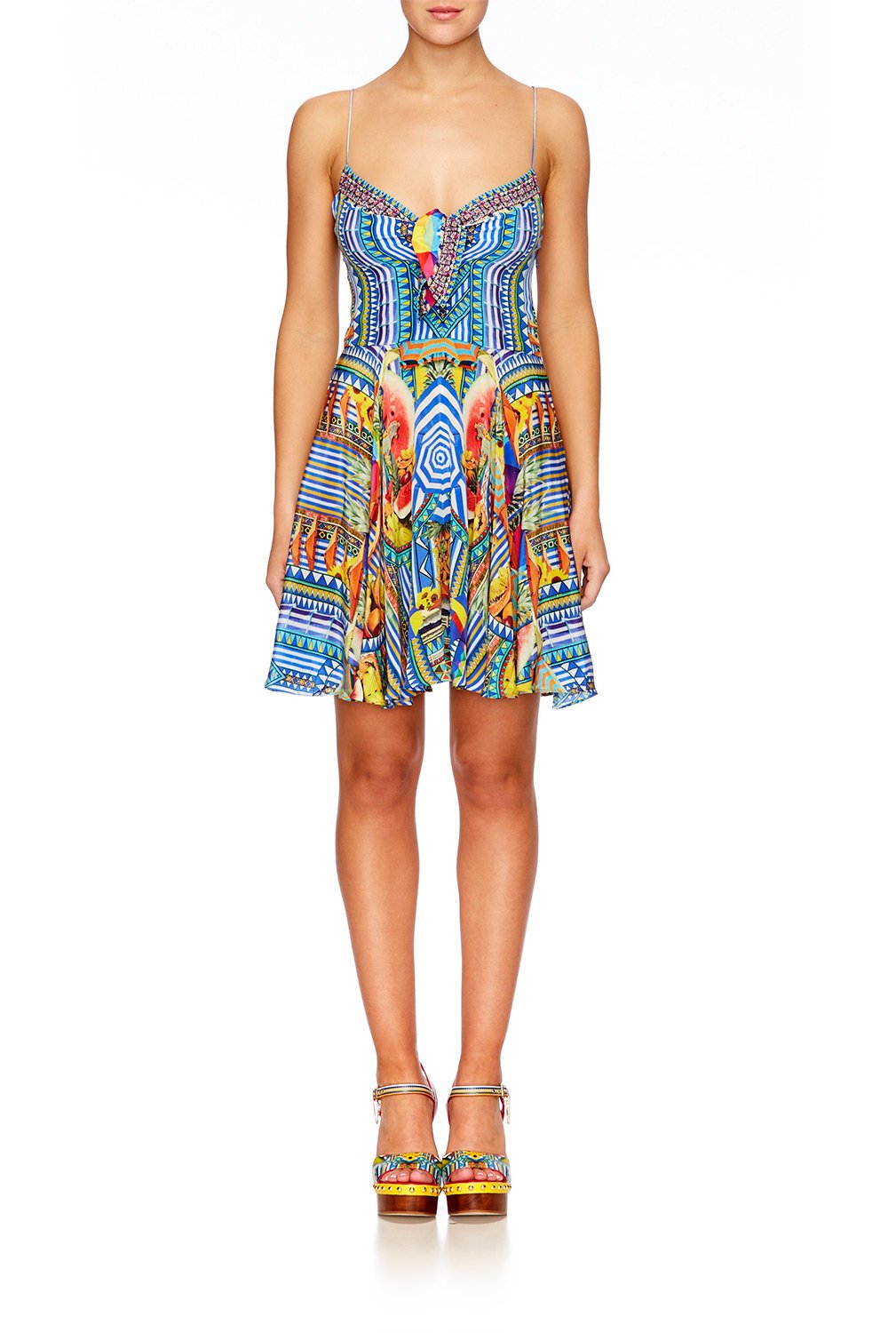 BOOK A SHADE SHORT DRESS W TIE FRONT