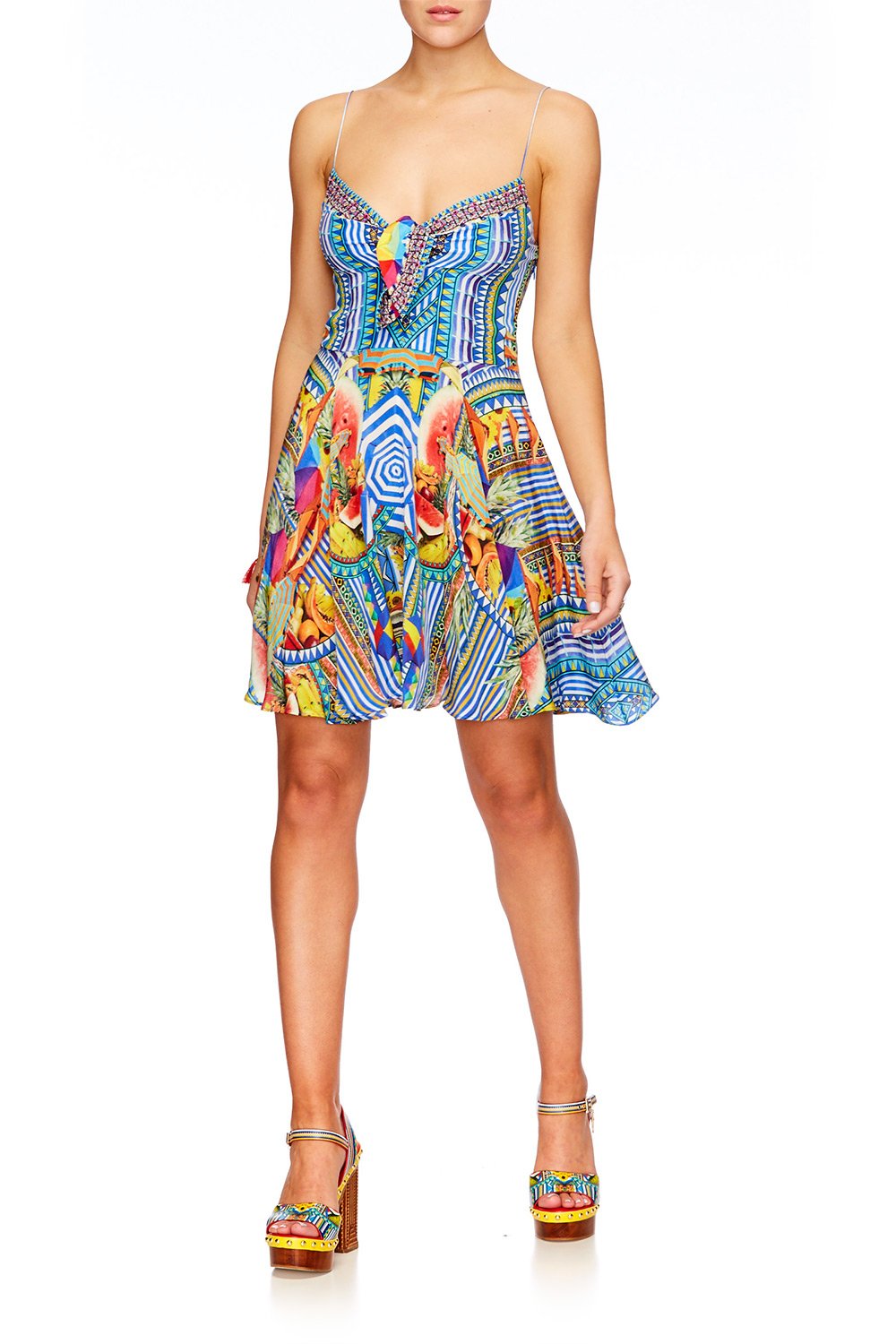 BOOK A SHADE SHORT DRESS W TIE FRONT