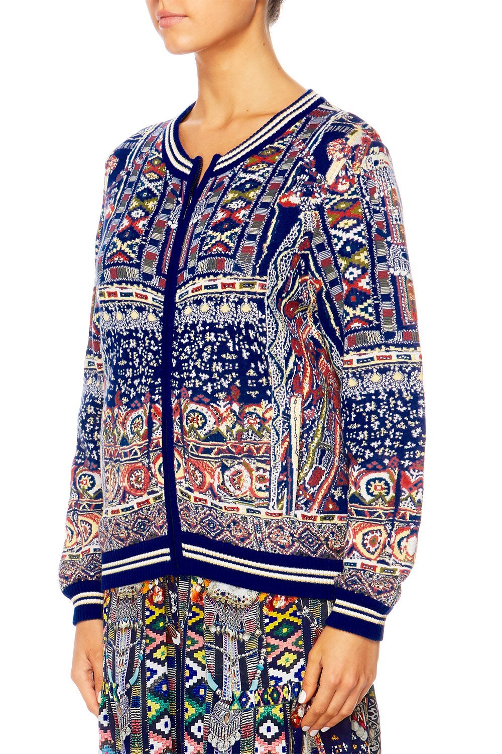 WHERE YOULL FIND ME JACQUARD BOMBER