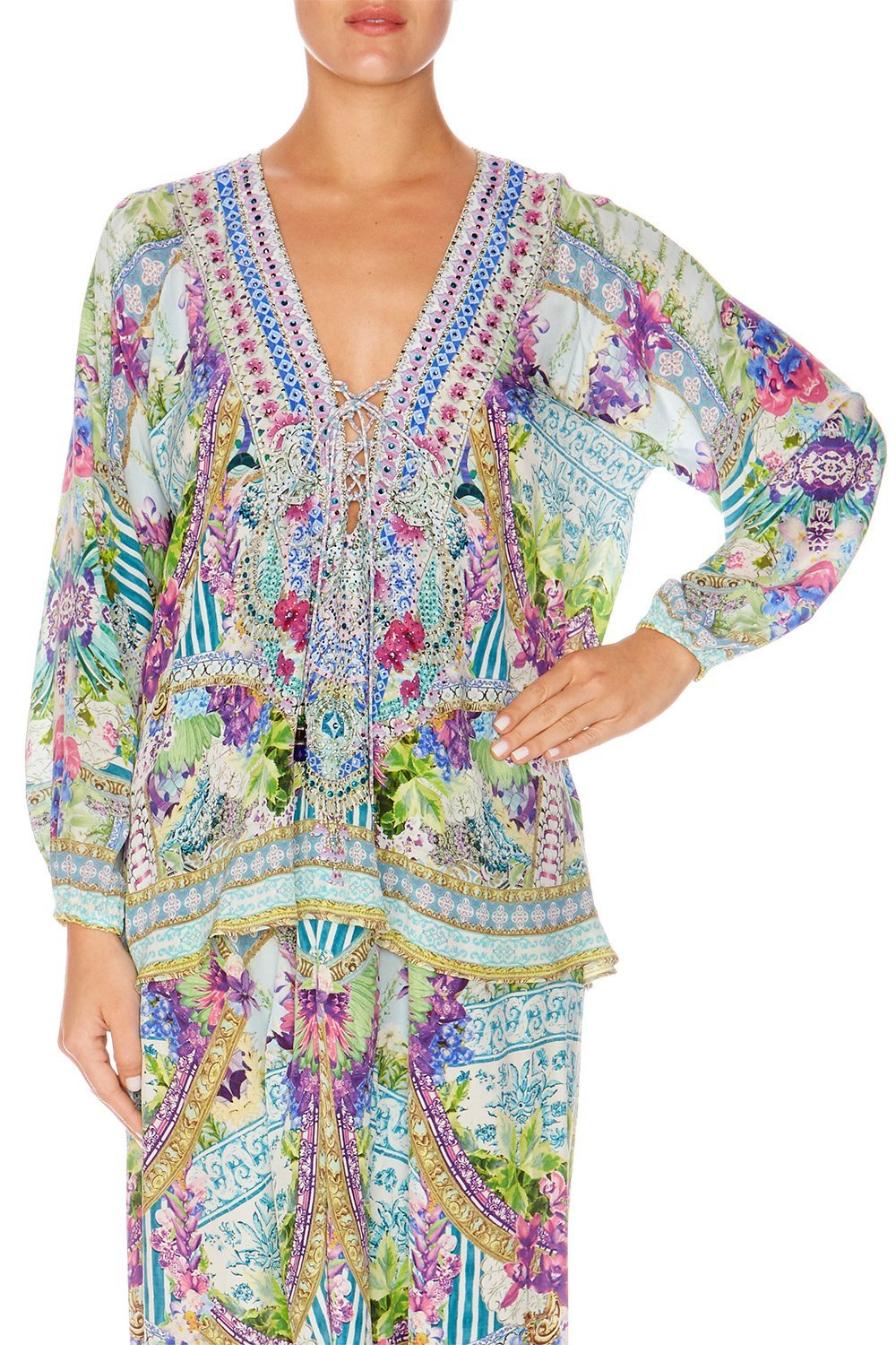 SALVADOR FIELDS FOREVER LACE UP SHIRT