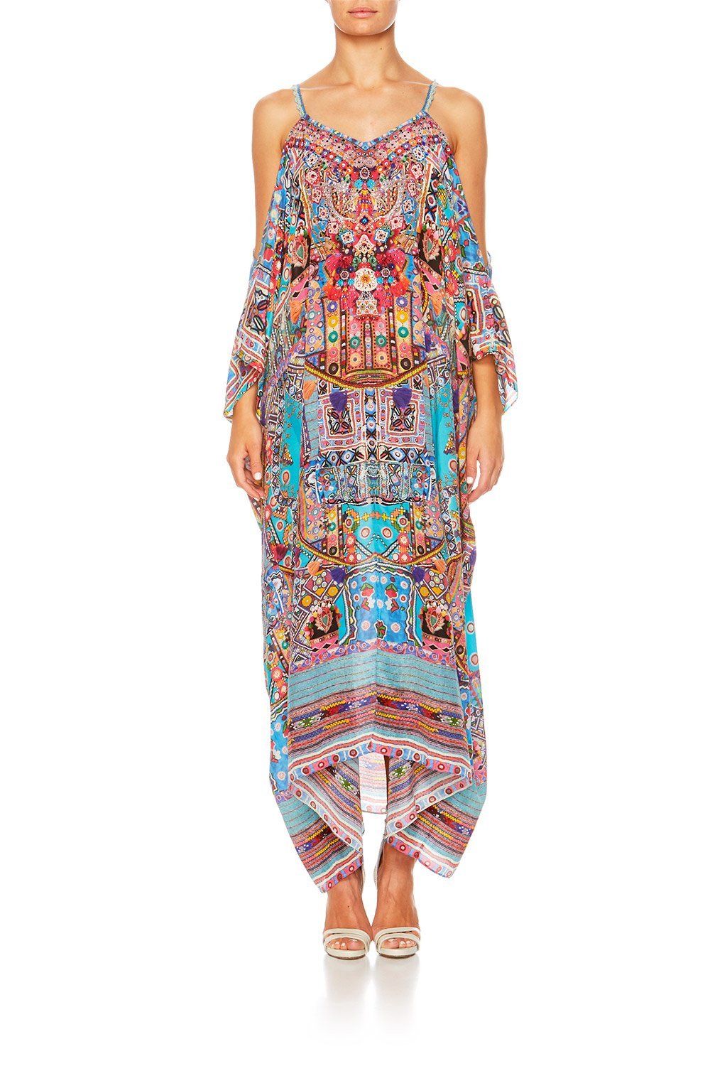 CANVAS OF COLOUR SHOESTRING STRAP KAFTAN