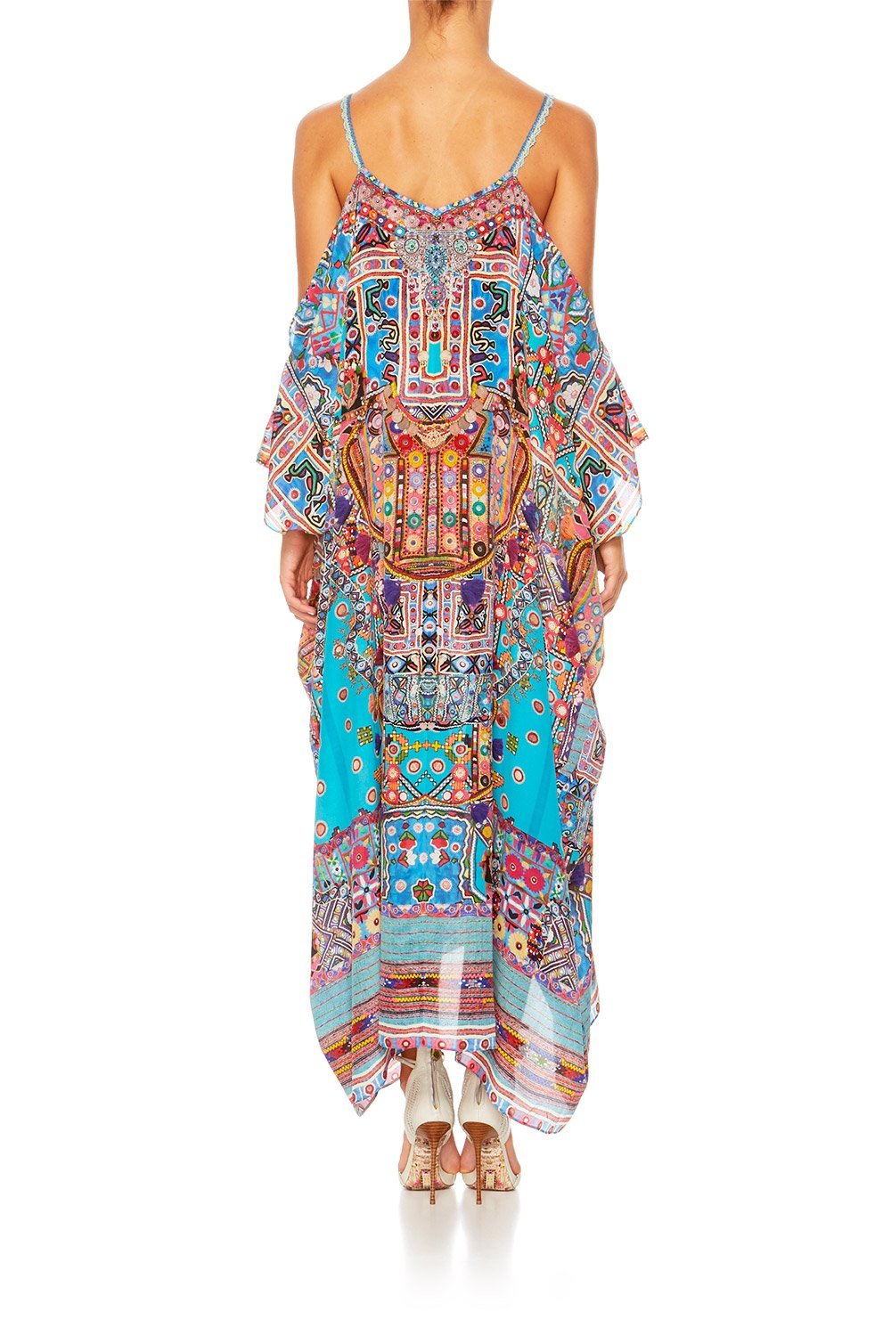 CANVAS OF COLOUR SHOESTRING STRAP KAFTAN