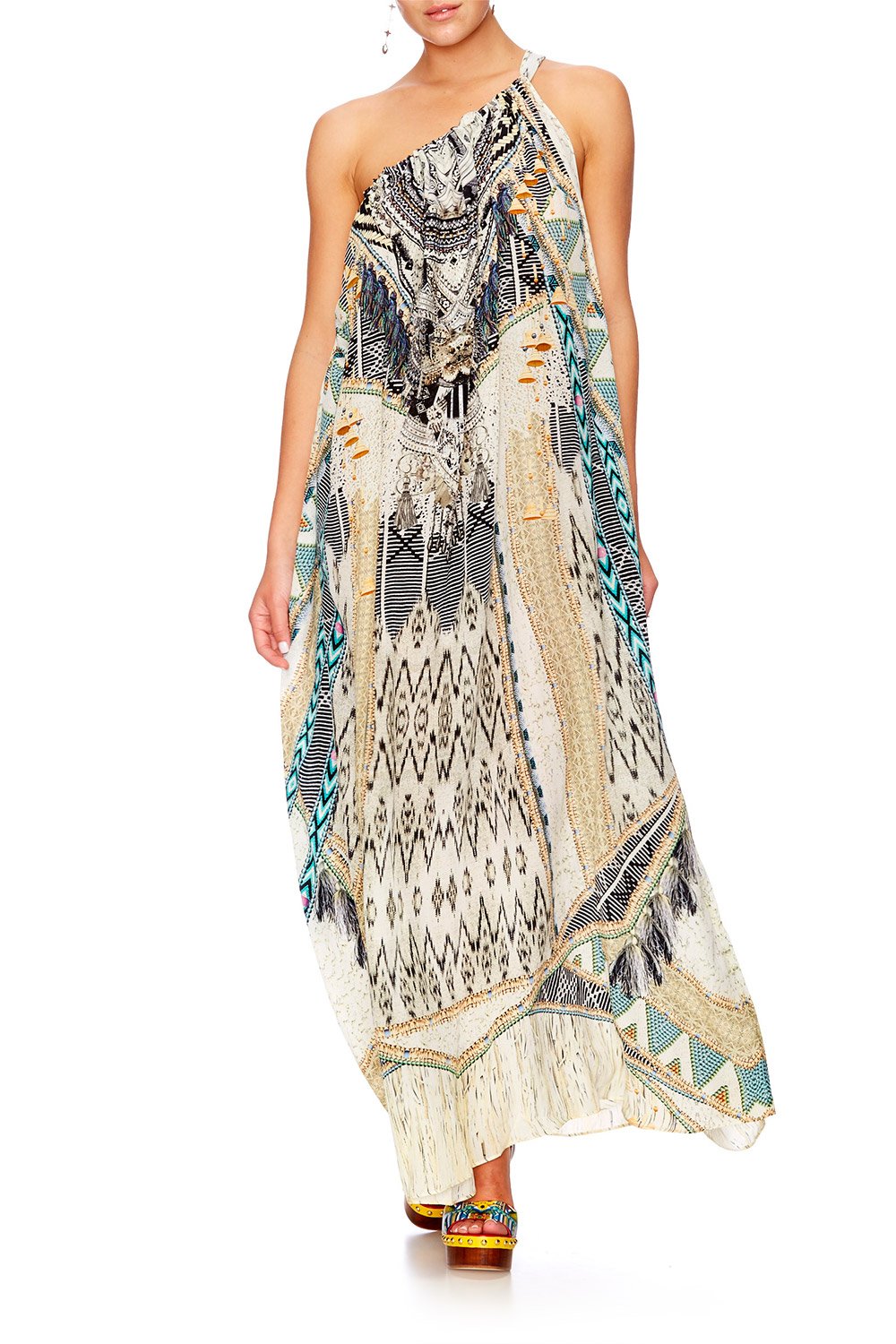 WEAVE ON DRAWSTRING DRESS