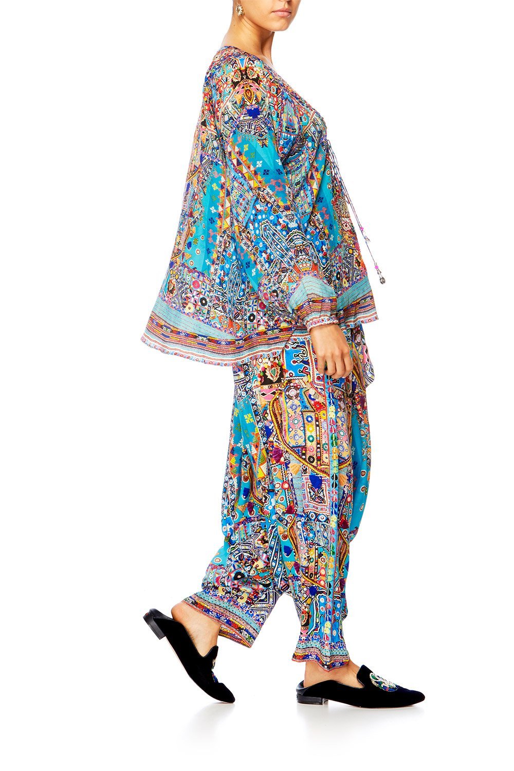 CANVAS OF COLOUR LACE UP BLOUSE