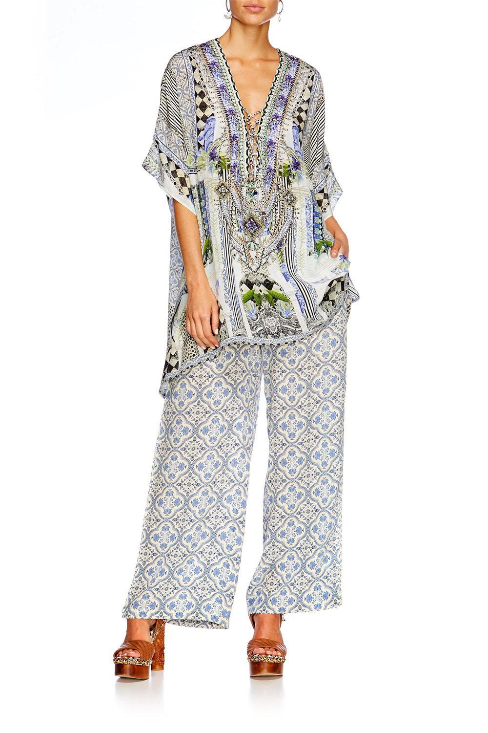 THE SWEET ESCAPE SHORT LACE UP KAFTAN