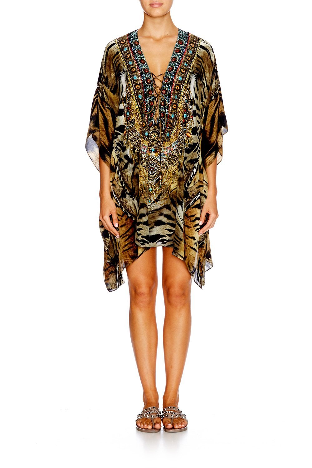 GIVEN TO THE WILD SHORT LACE UP KAFTAN