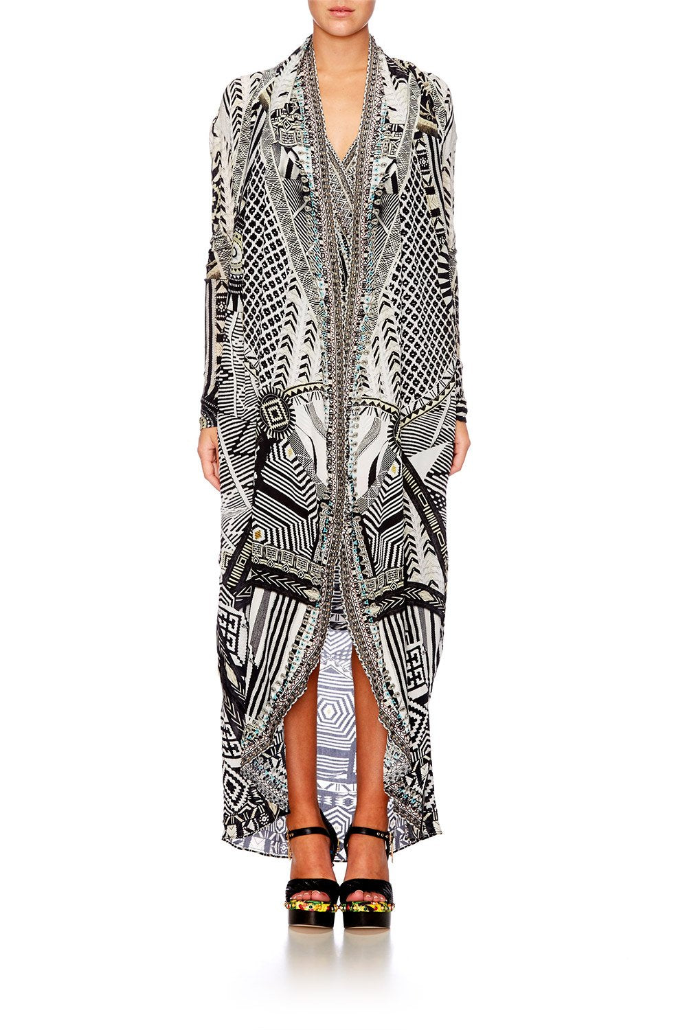 HANGING AROUND LONG CASUAL JACKET W POCKETS