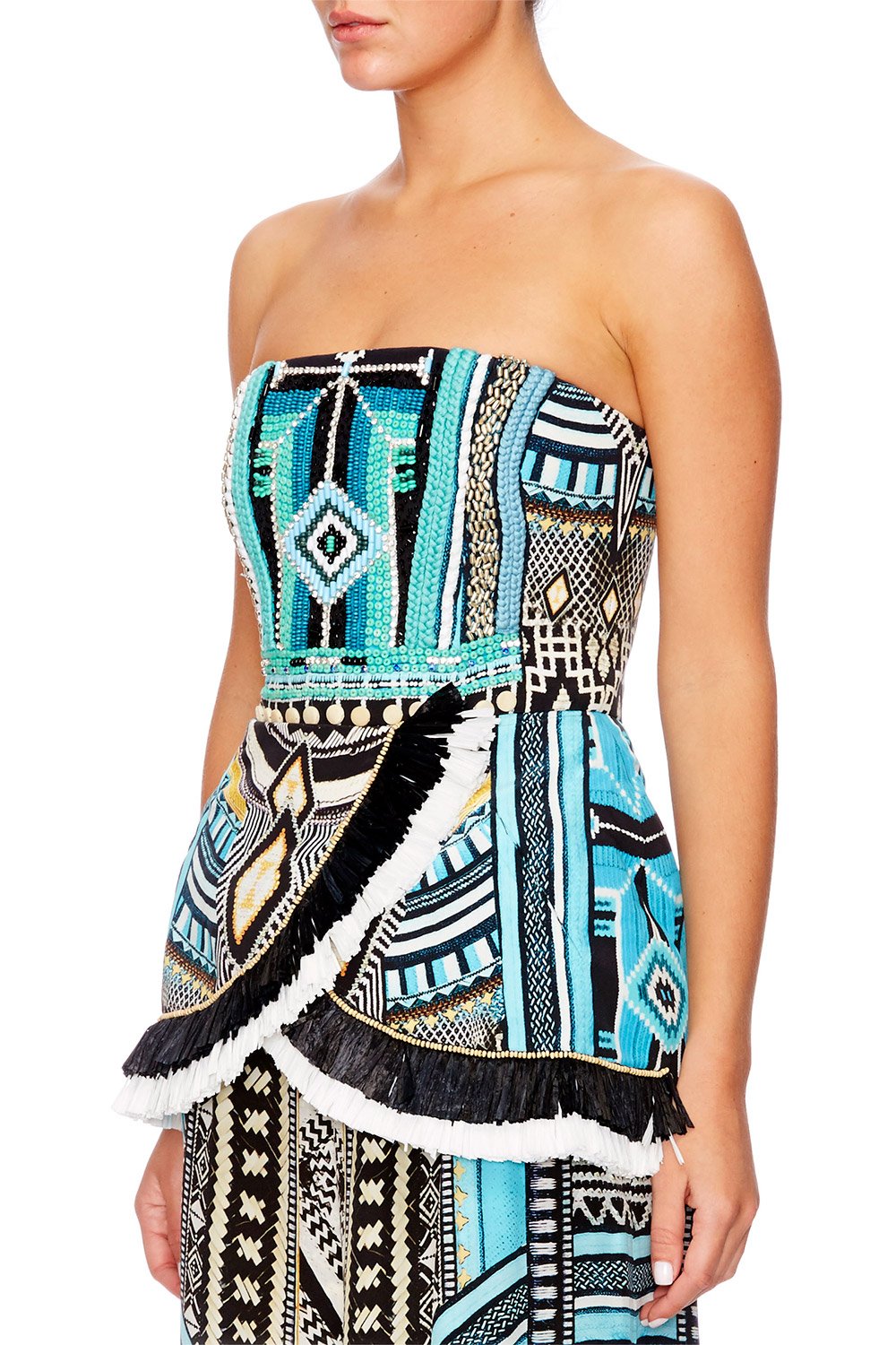 RUNAWAY READY CROSS OVER PEPLUM TOP