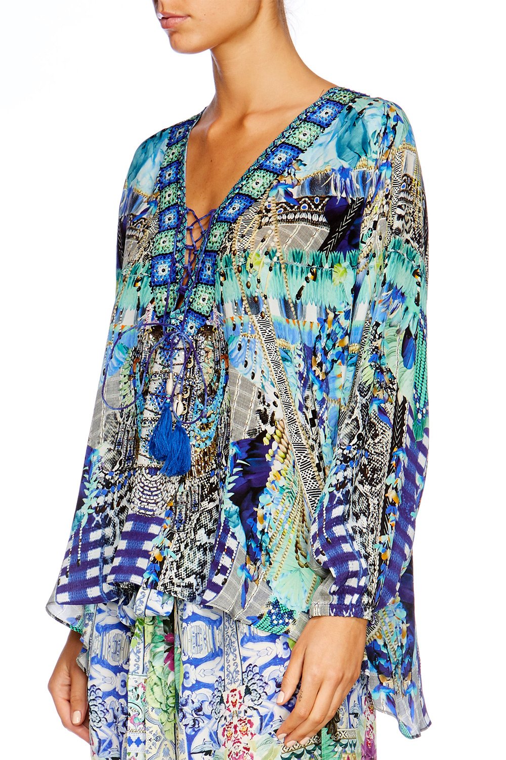 LEAVE ME WILD LACE UP SHIRT