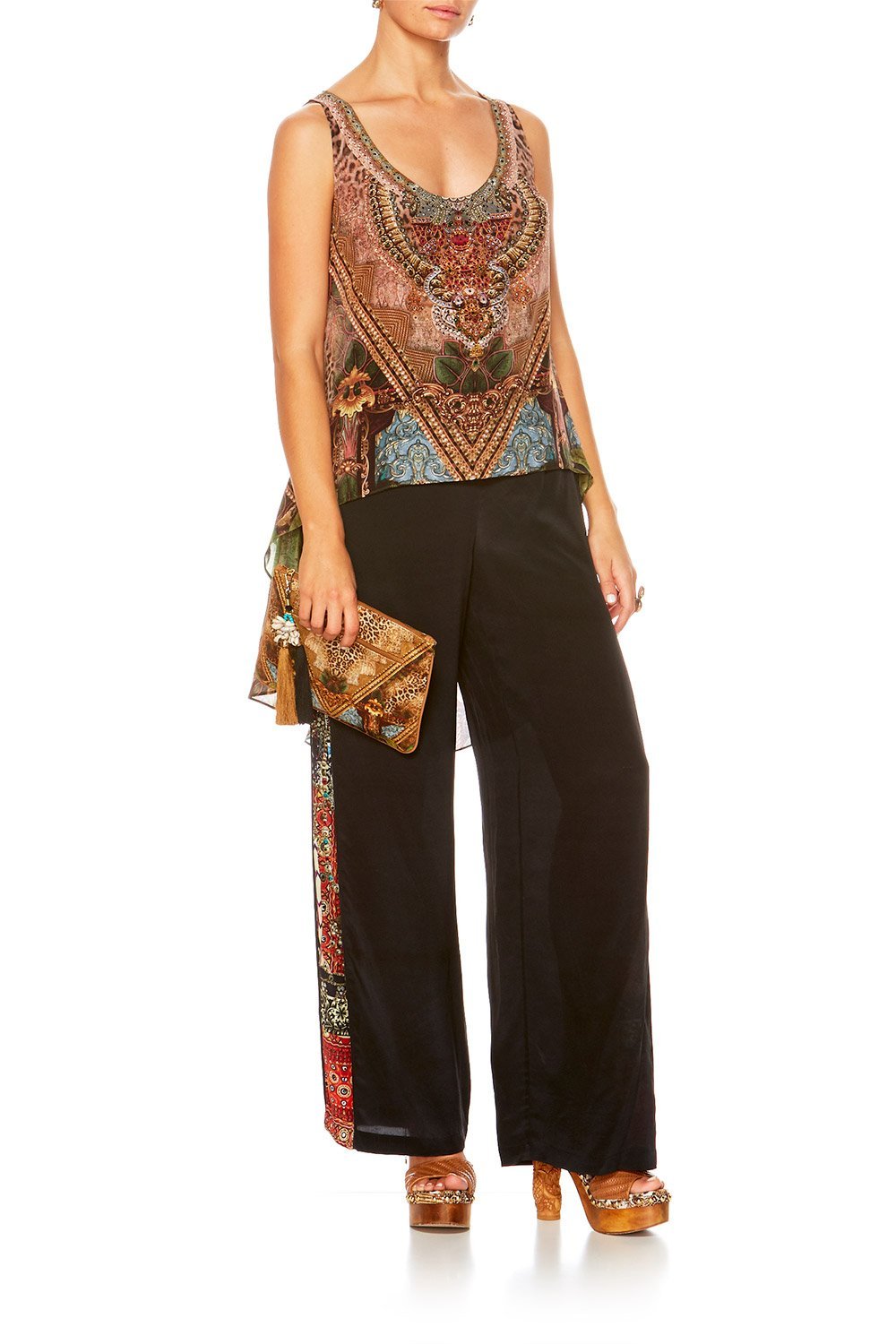 THE GYPSY LOUNGE LONG BACK SCOOP NECK SINGLET