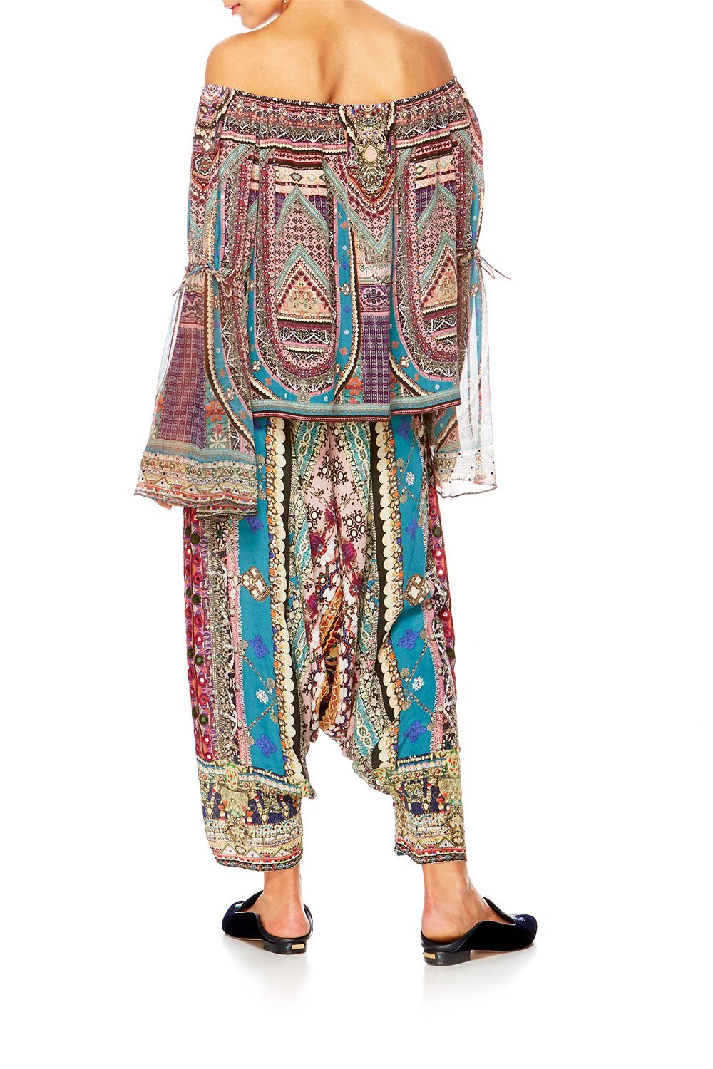 TIMES WE SHARE DROP SHOULDER BELLE SLEEVE TOP