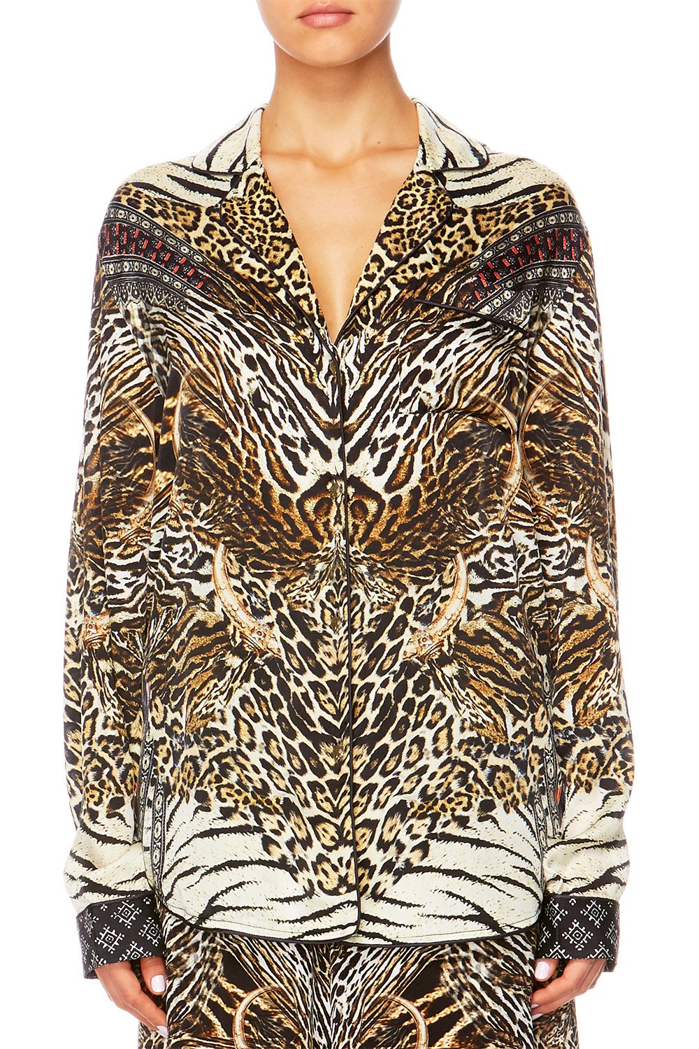 THE BODYGUARD PAJAMA SHIRT WITH PIPING