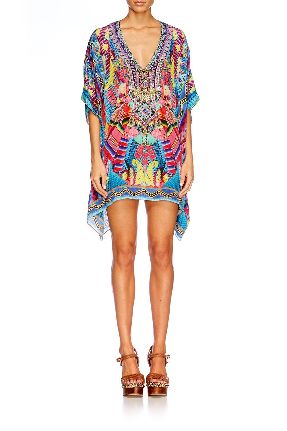 MS MOCHILLA RECTANGULAR V NECK KAFTAN