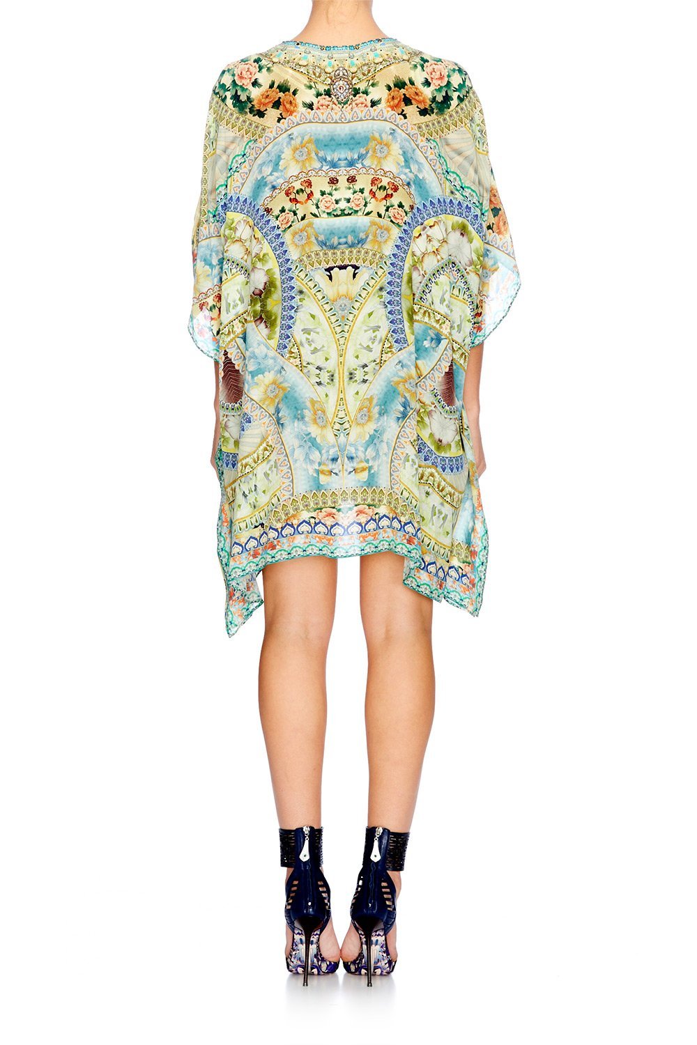 SIGN OF PEACE SHORT LACE UP KAFTAN
