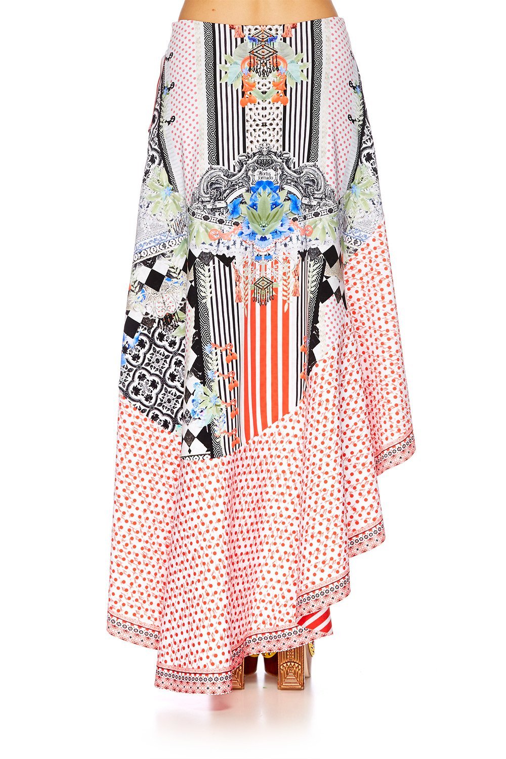 MEET ME HERE ASYMMETRIC FLOUNCE SKIRT