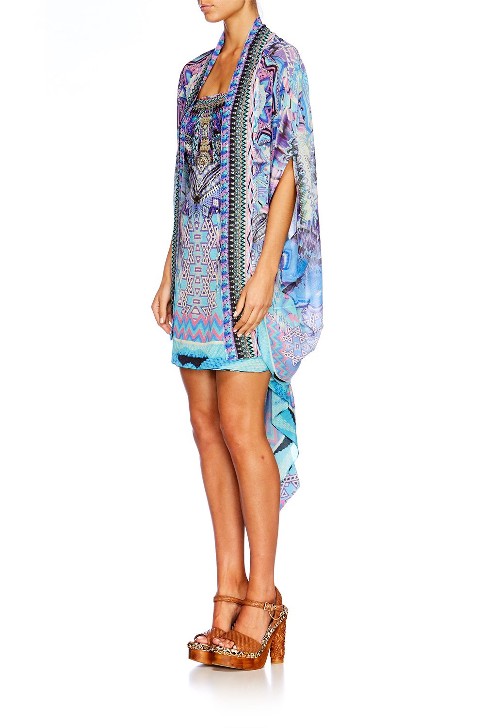 THREADS OF COSMOS OPEN FRONT CARDI CAPE