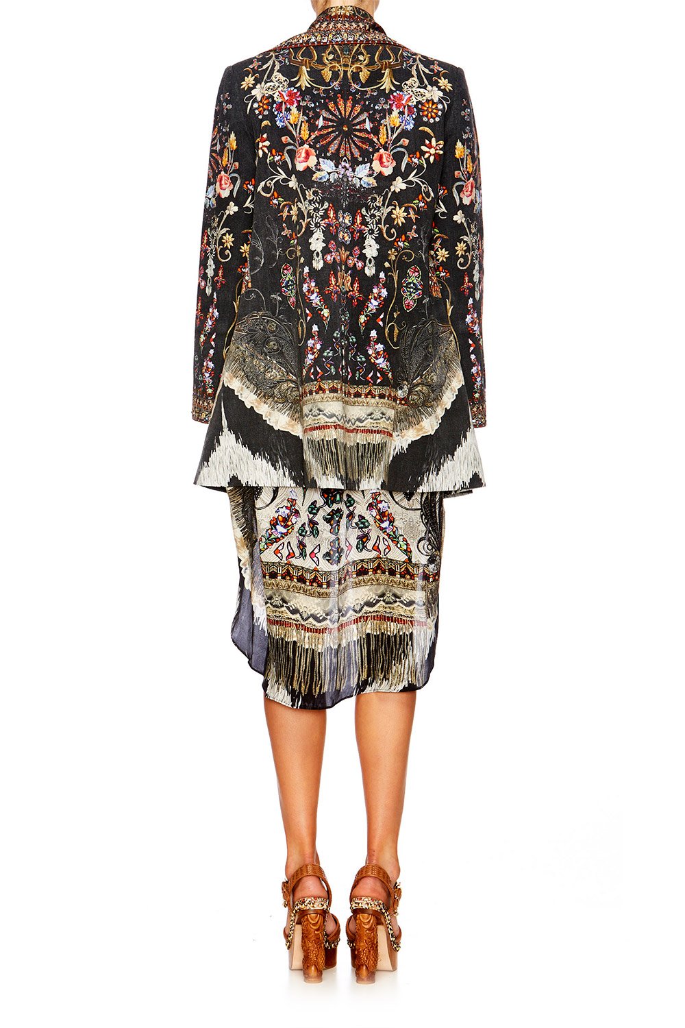 DANCING IN THE DARK OPEN COAT W WIDE COLLAR