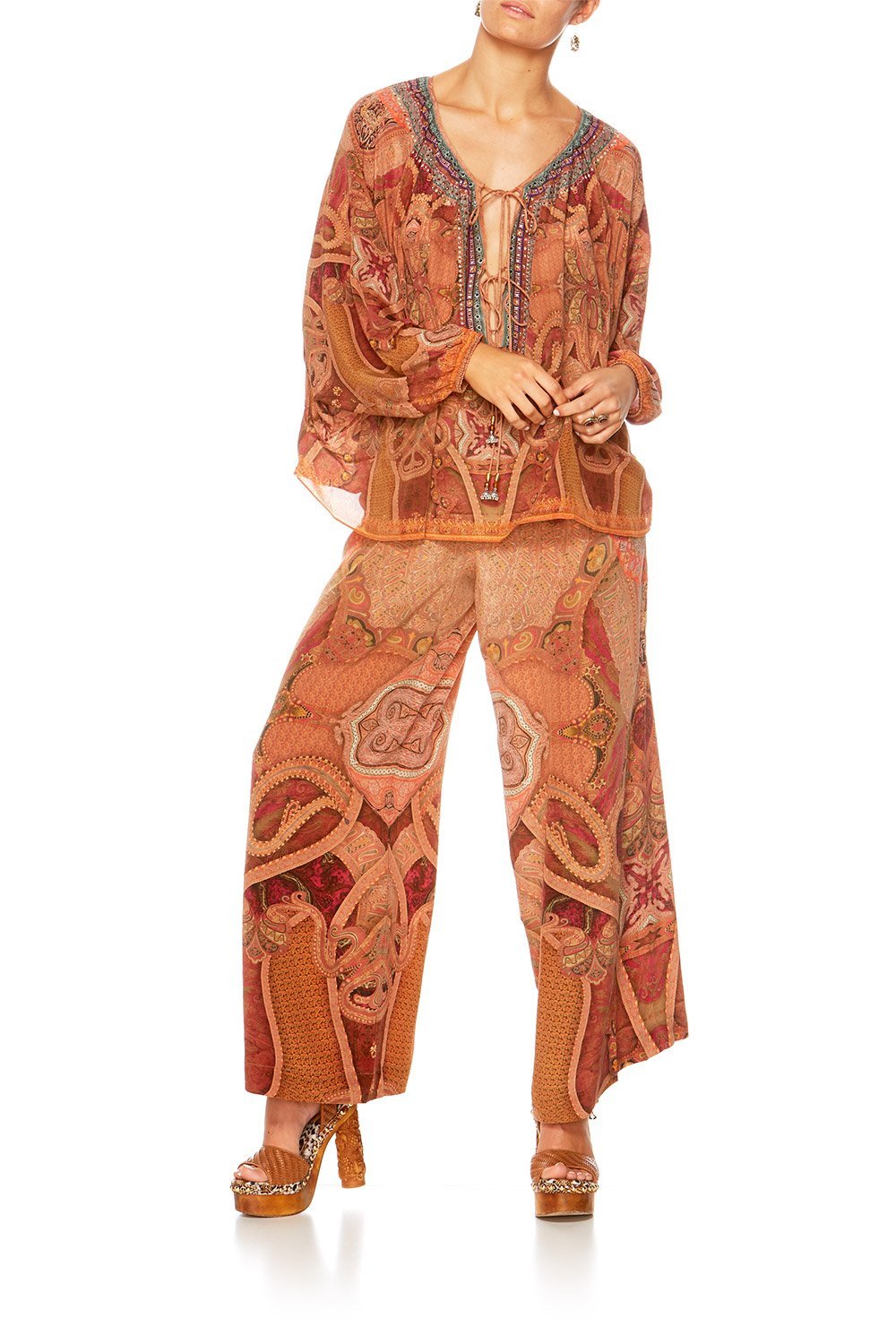 FAMILY GATHERING LOUNGE TROUSER W TIE WAIST