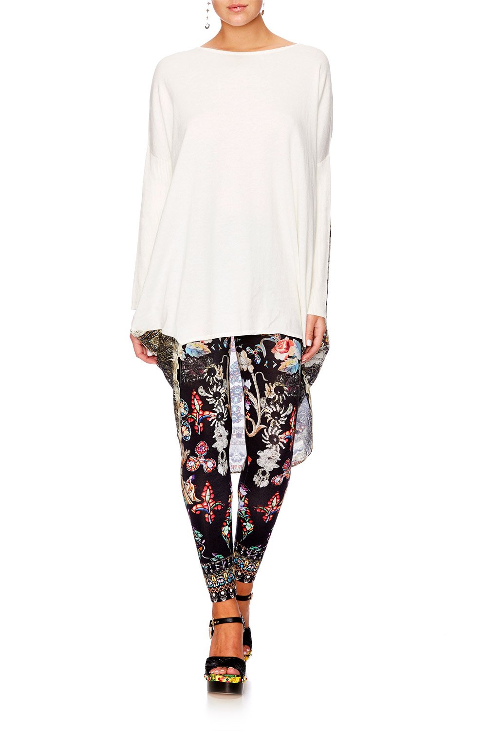 RAISE YOUR GLASS LONG SLEEVE JUMPER W PRINT BACK