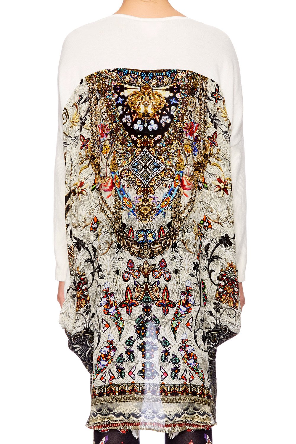 RAISE YOUR GLASS LONG SLEEVE JUMPER W PRINT BACK