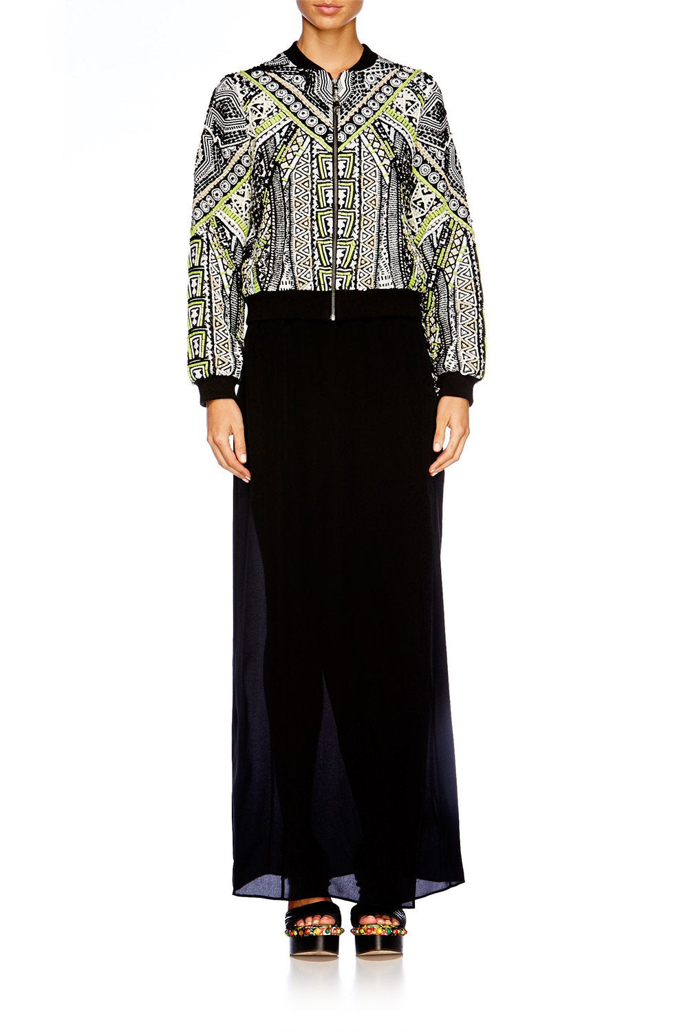 BELIEVE WEAVE BOMBER JACKET