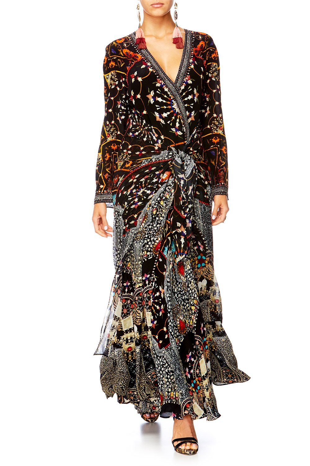 CHAMBER OF REFLECTIONS V-NECK OVERLAY WITH TIE WAIST